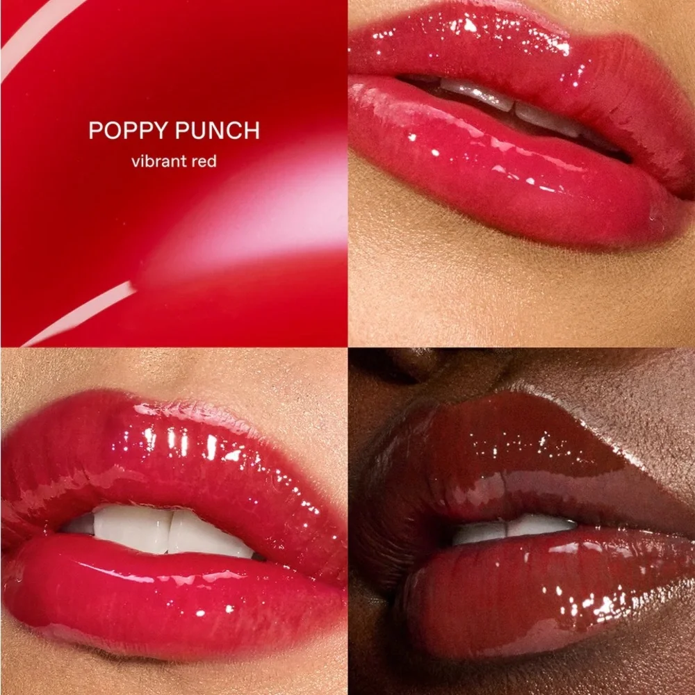Nwt R.E.M. BEAUTY X WICKED: FOR GOOD POPPY PLUMPING LIP GLOSS - poppy punch